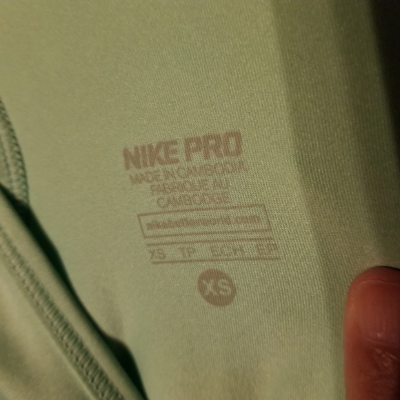 Nike Pro Dryfit Racerback Tank Mint Green Black Swoosh Sz XS - Picture 3 of 8